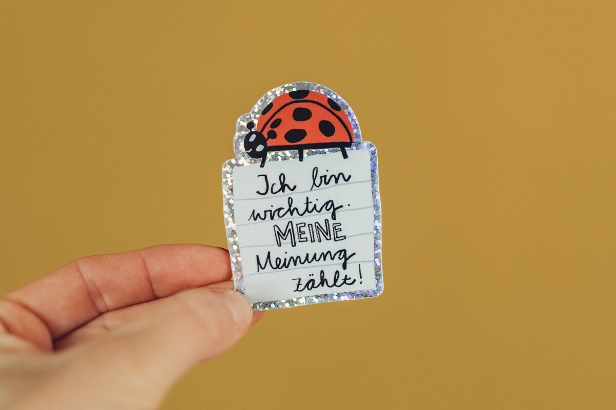 Glitzersticker - Marienkäfer - Ich bin wichtig