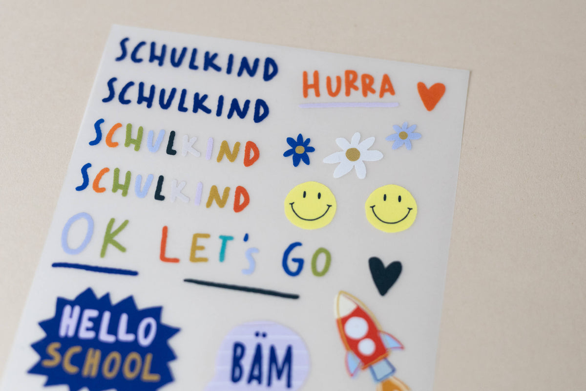 Bügelbilder - Schulkindsocken - Bäm