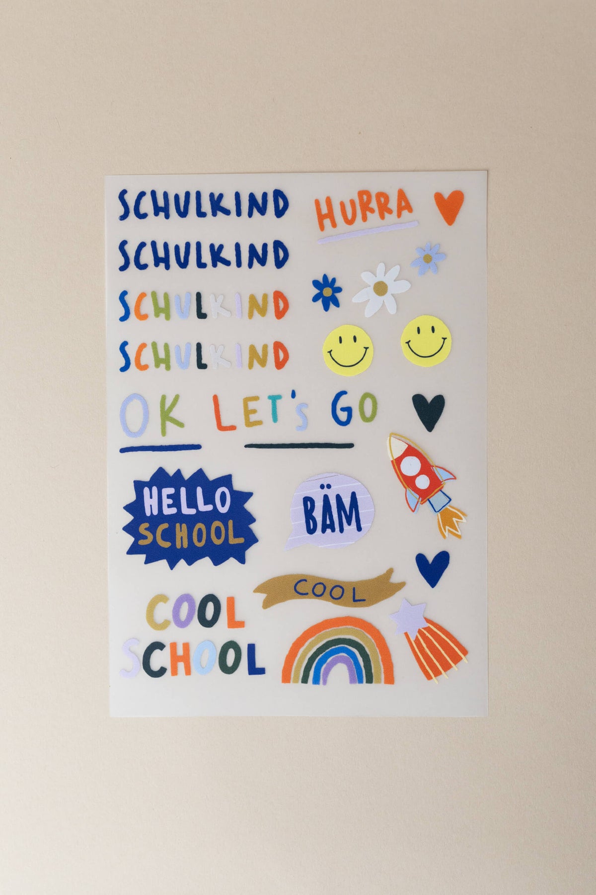 Bügelbilder - Schulkindsocken - Bäm
