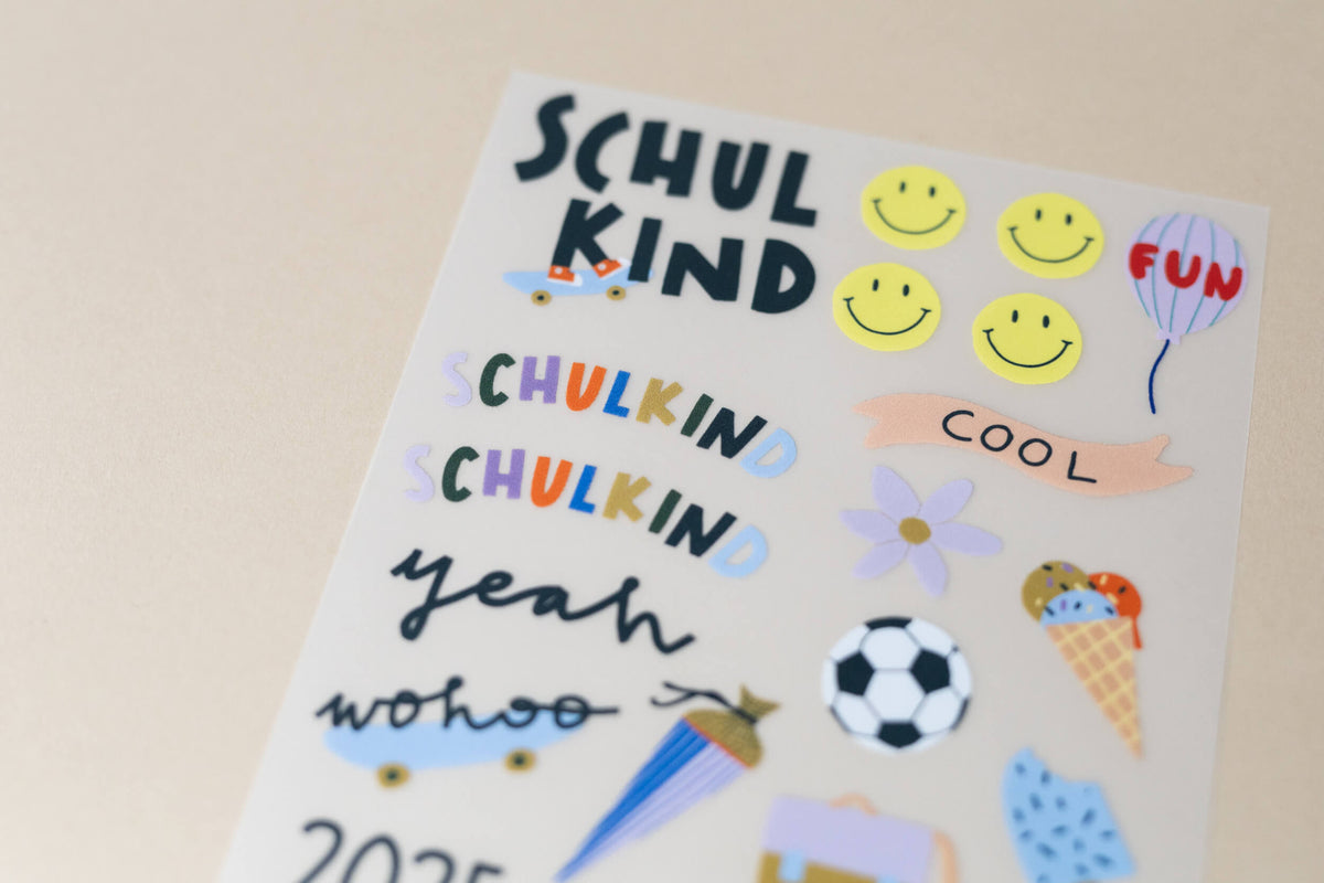Bügelbilder - Schulkindsocken - Wohoo