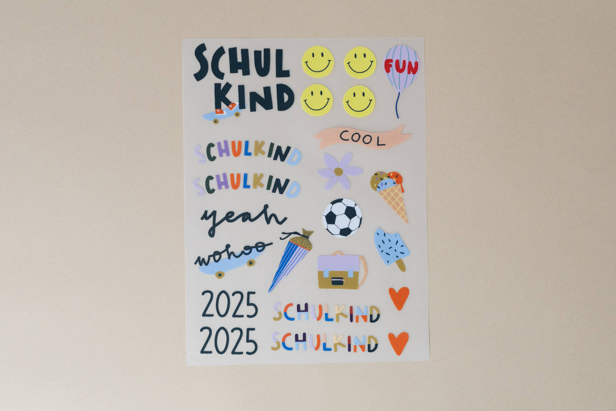 Bügelbilder - Schulkindsocken - Wohoo
