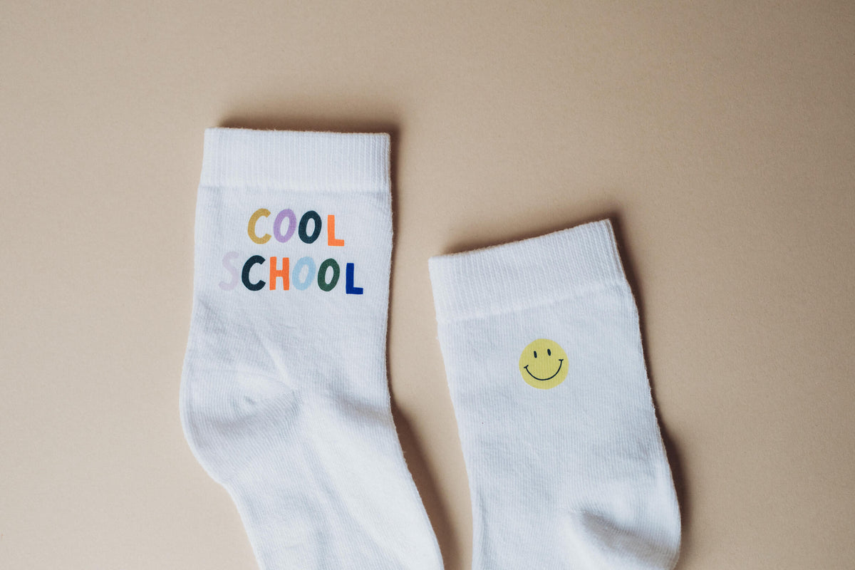 Bügelbilder - Schulkindsocken - Bäm