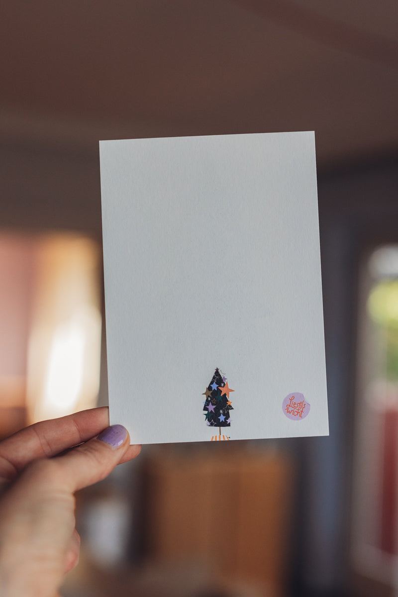 Weihnachtskarte - Tannenbaum Sterne