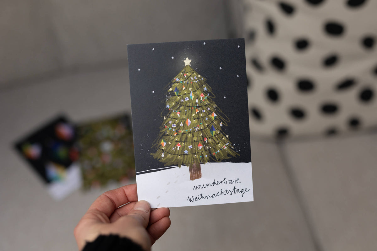 Weihnachtskarte - geschmückter Weihnachtsbaum