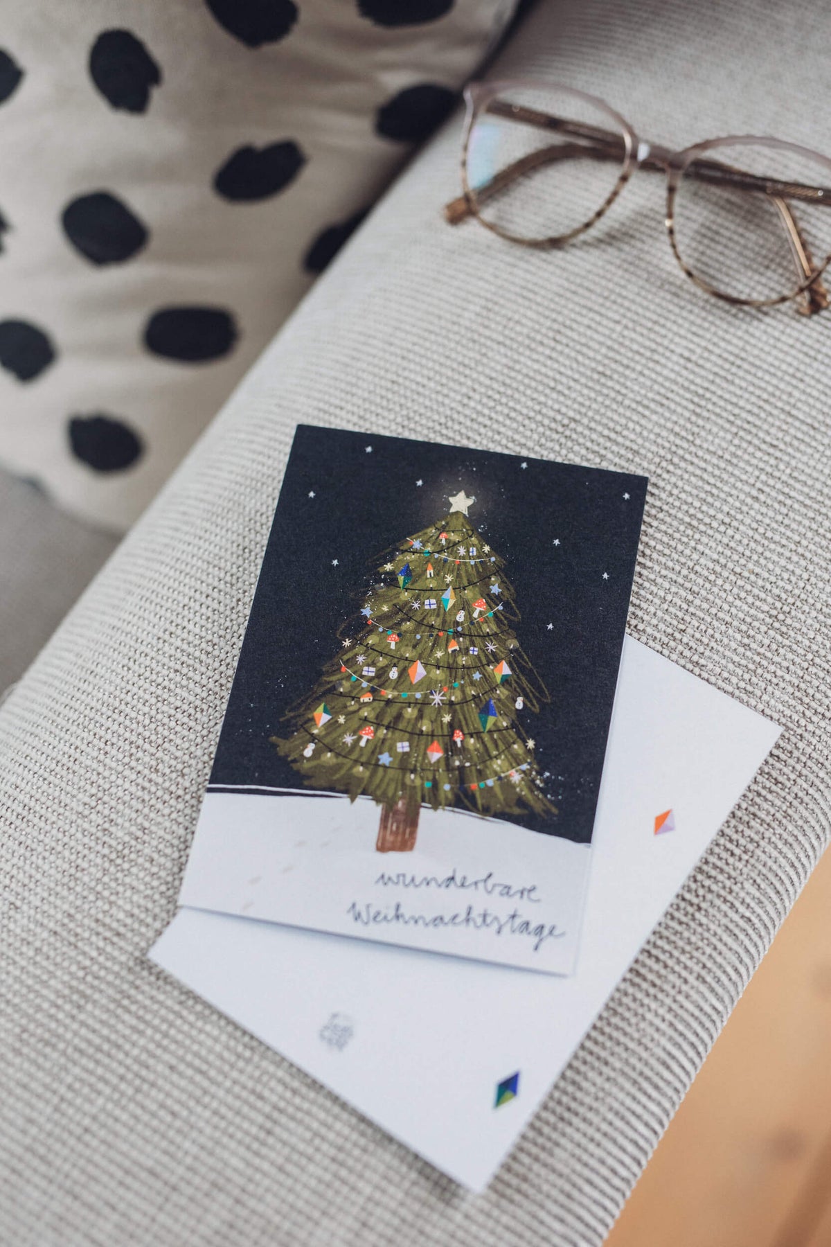 Weihnachtskarte - geschmückter Weihnachtsbaum