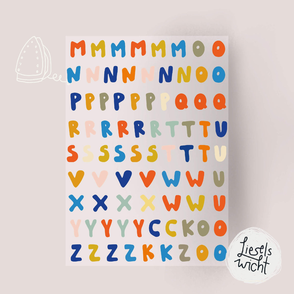 Bügelbuchstaben Kreativset - Woogie + Motivbogen