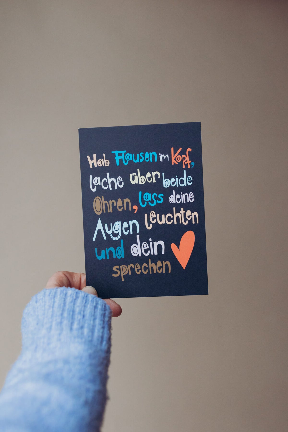 Karte - Flausen blau