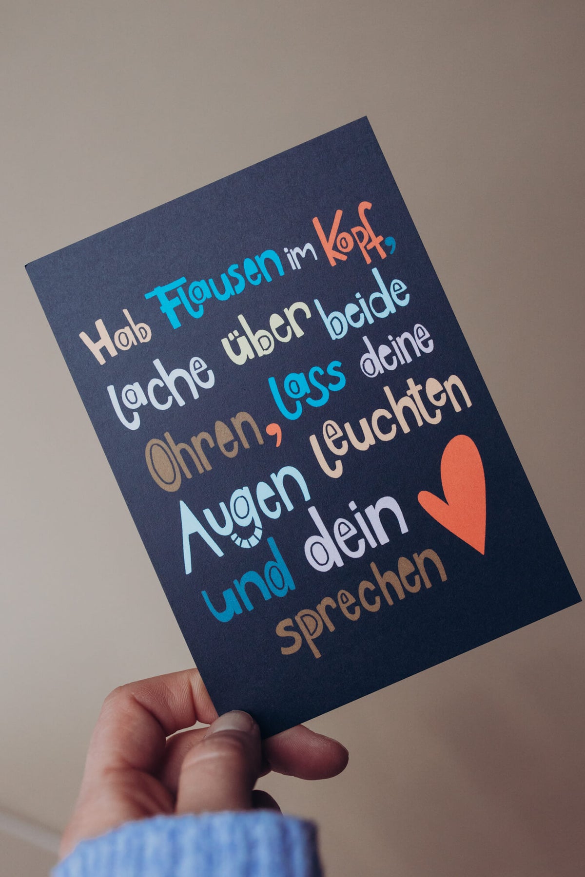 Karte - Flausen blau