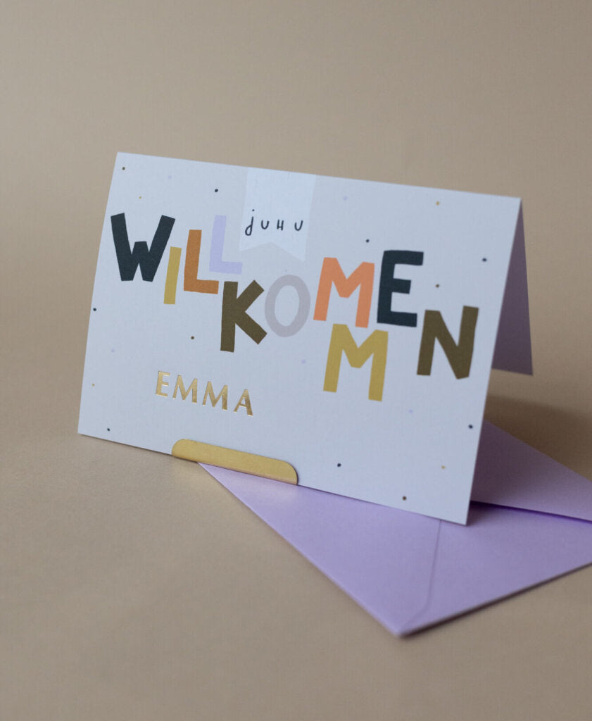 Personalisierte Willkommen-Karte