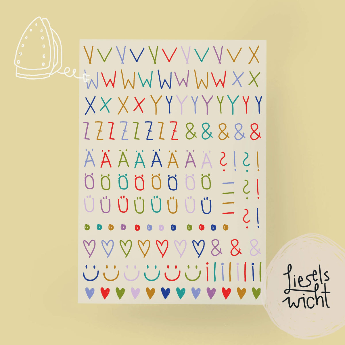 Bügelbuchstaben Kreativset - Handwritten