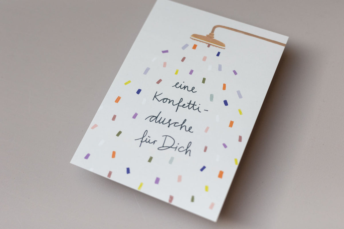 Karte - Konfettidusche