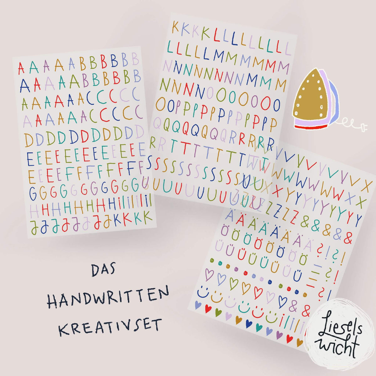 Bügelbuchstaben Kreativset - Handwritten