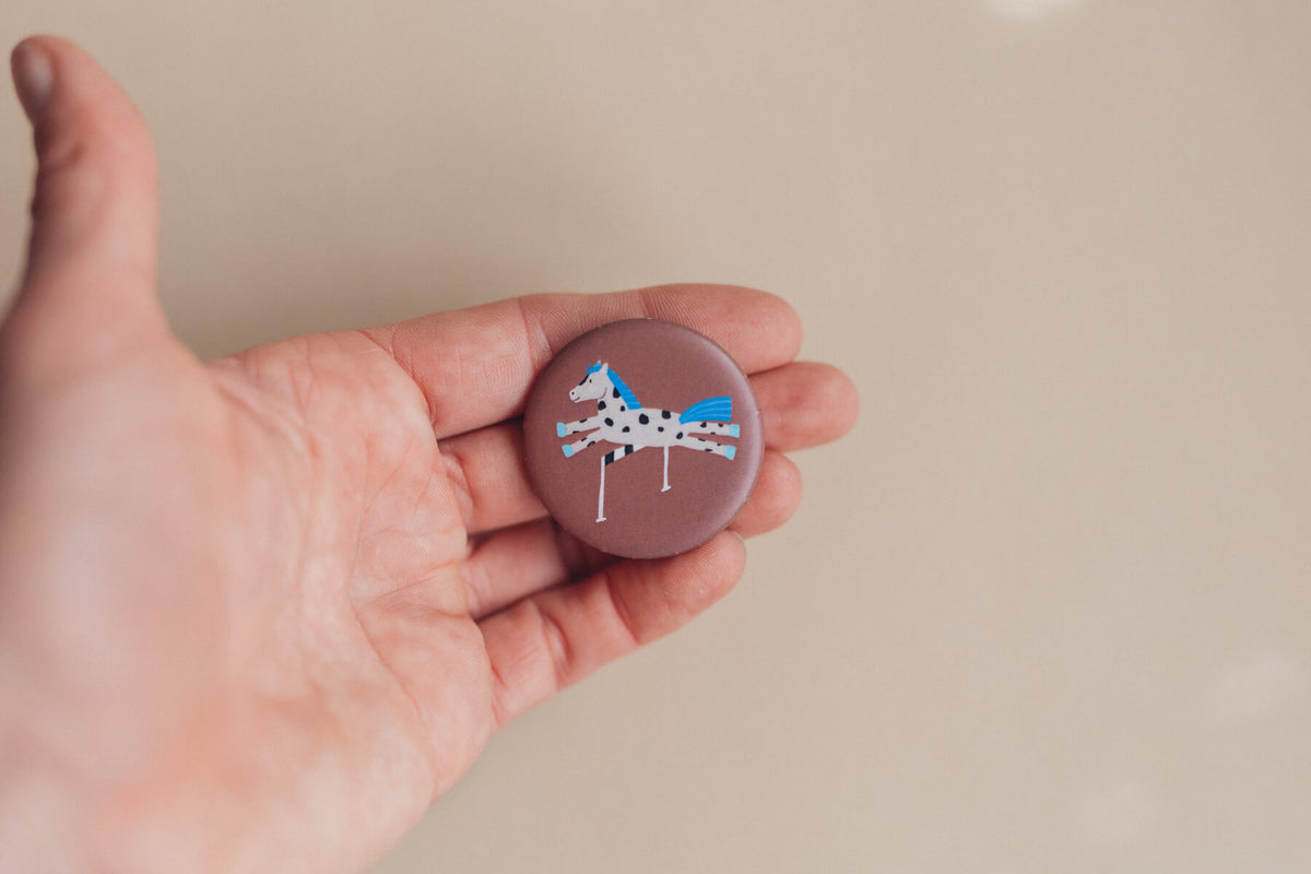 Button mit Affirmation - Pferd - Ich entscheide, was sich gut anfühlt - die starke Bande