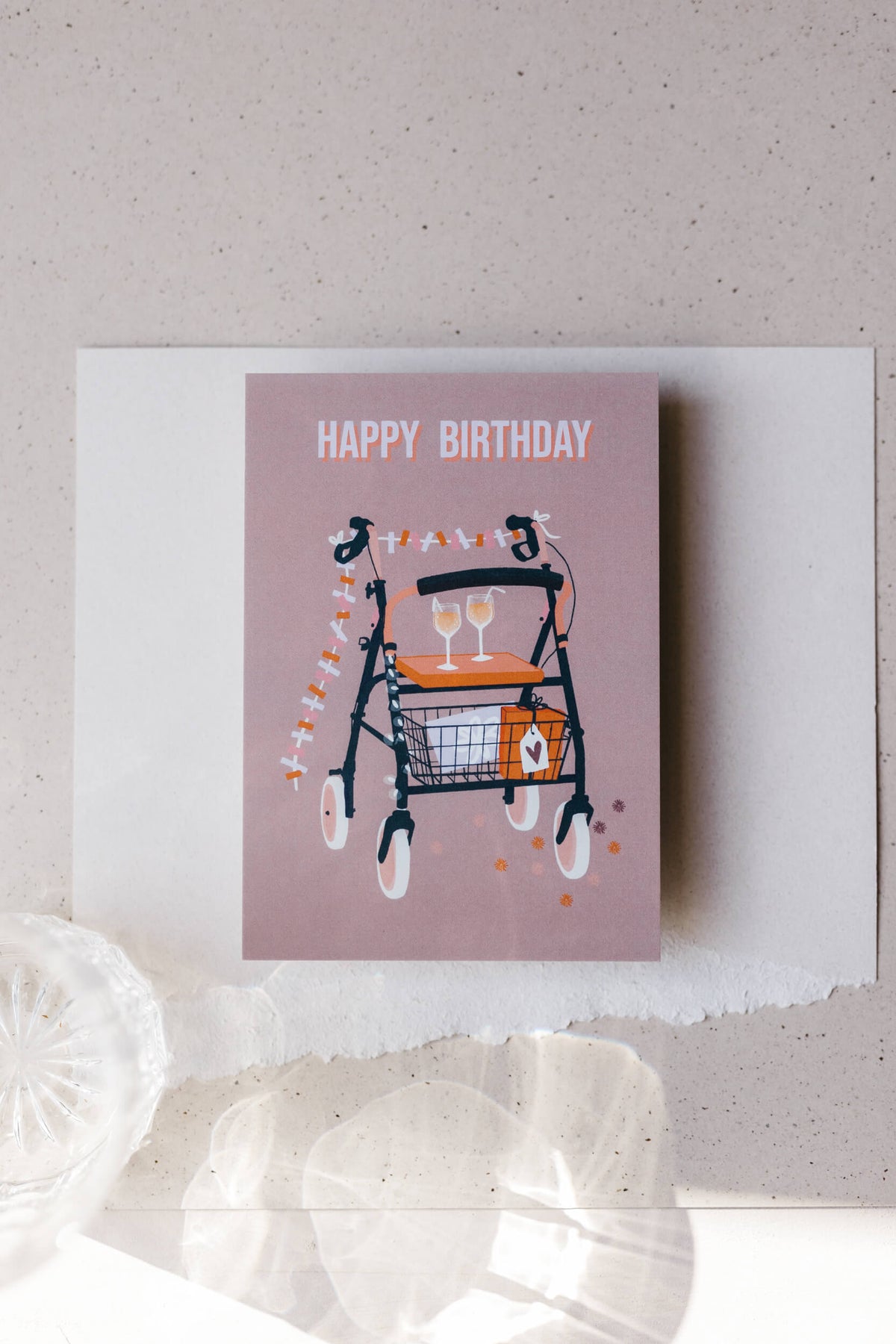 Karte - Rollator Birthday