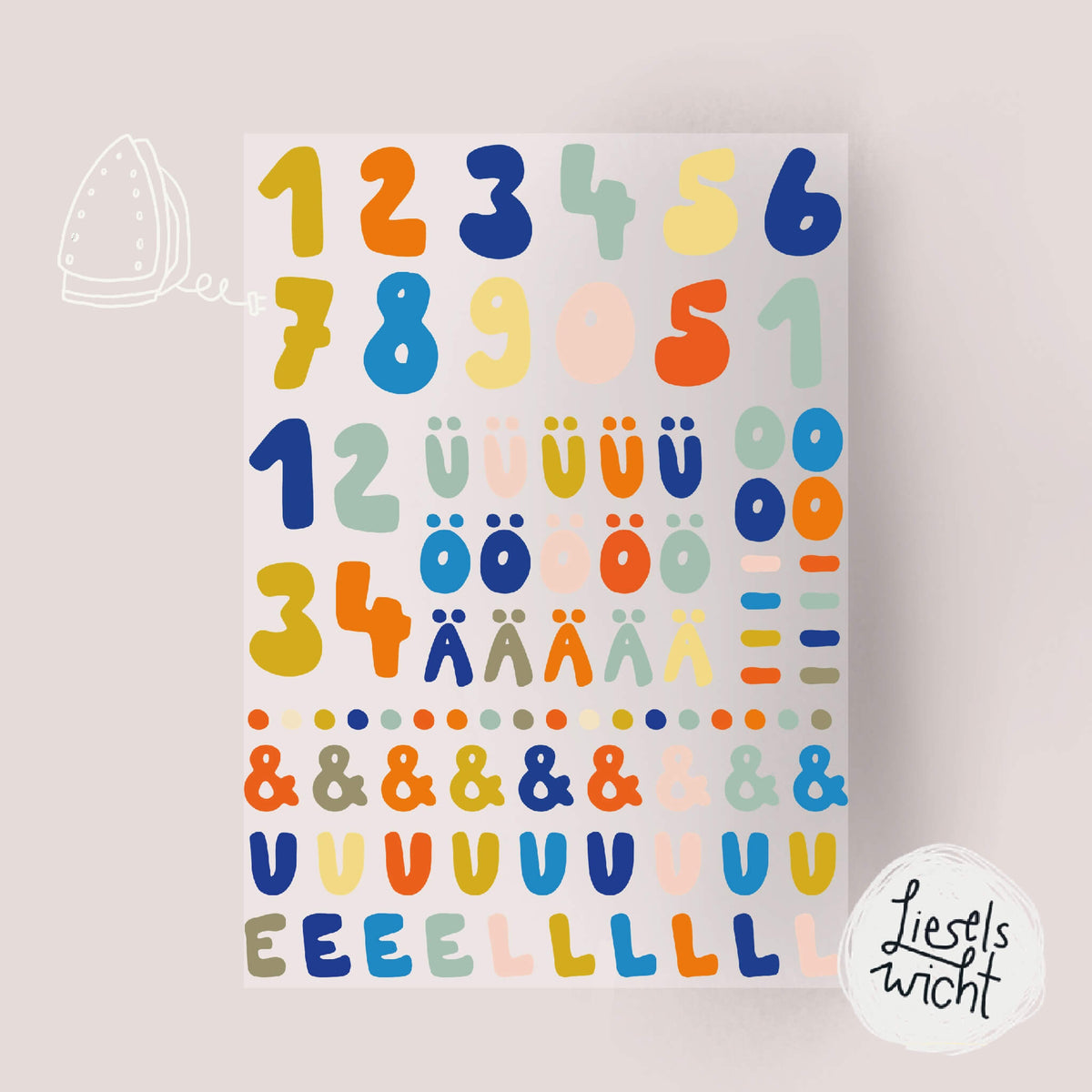 Bügelbuchstaben Kreativset - Woogie + Motivbogen