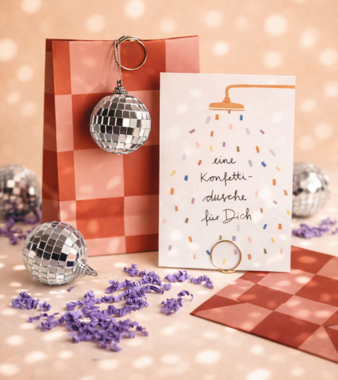 Geschenkeset - Konfettidusche