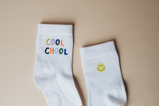 Bügelbilder - Schulkindsocken - Bäm – Bild 5