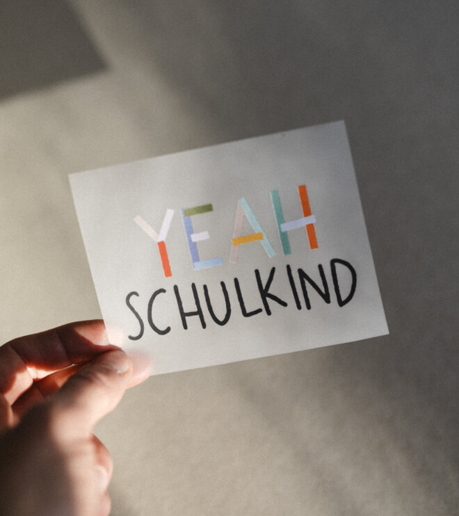 Bügelbild - Yeah Schulkind