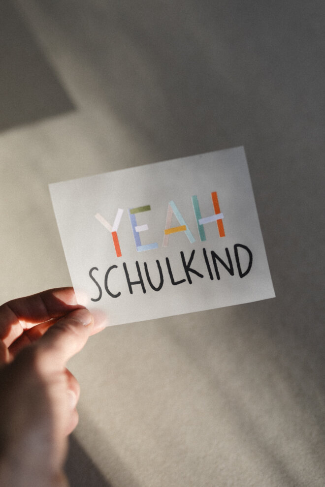Bügelbild - Yeah Schulkind