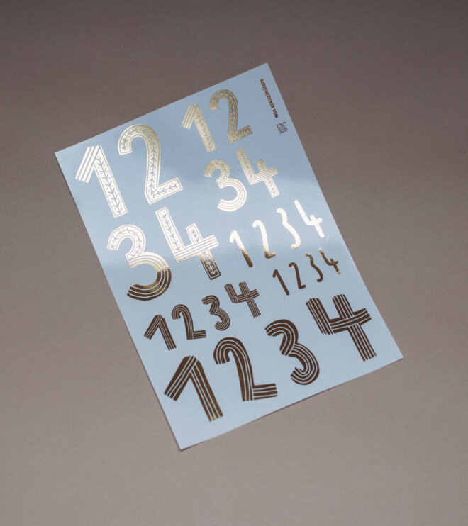 Kerzensticker GOLD - Adventskerzen Zahlen