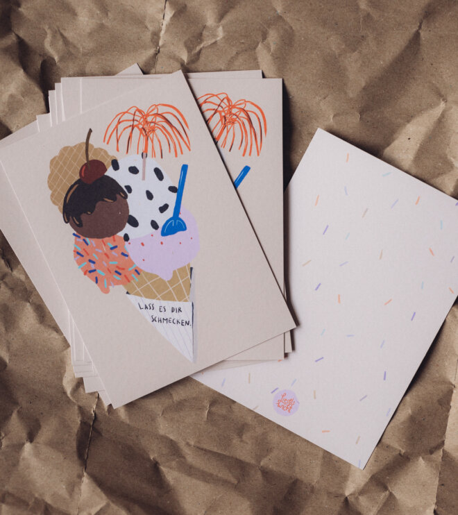 Eisgutschein Karte - 10er Set