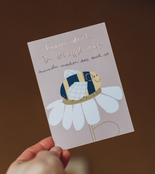 Karte - Trau Dich - mit Goldveredelung