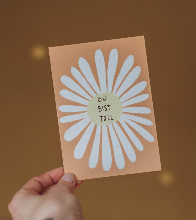 Karte - Du bist toll - Gold