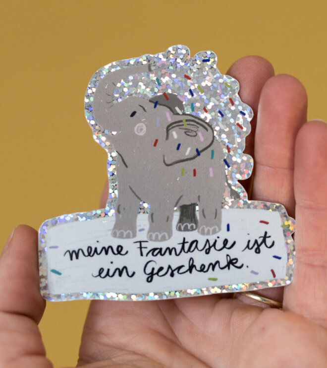 Glitzersticker - Elefant - meine Fantasie