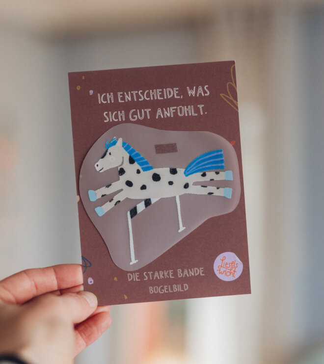 Bügelbild mit Affirmation - Pferd - die starke Bande