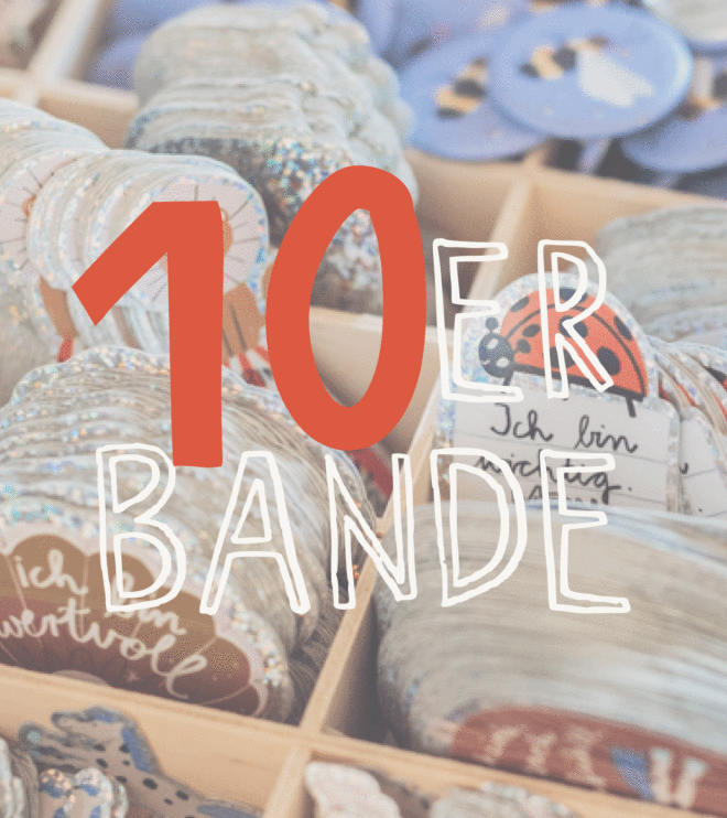 Glitzersticker Set - 10er Bande - 10 Stck. - deine Wahl