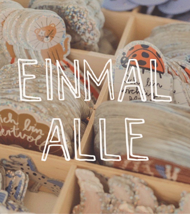 Glitzersticker Set - Einmal Alle - 23 Stck.